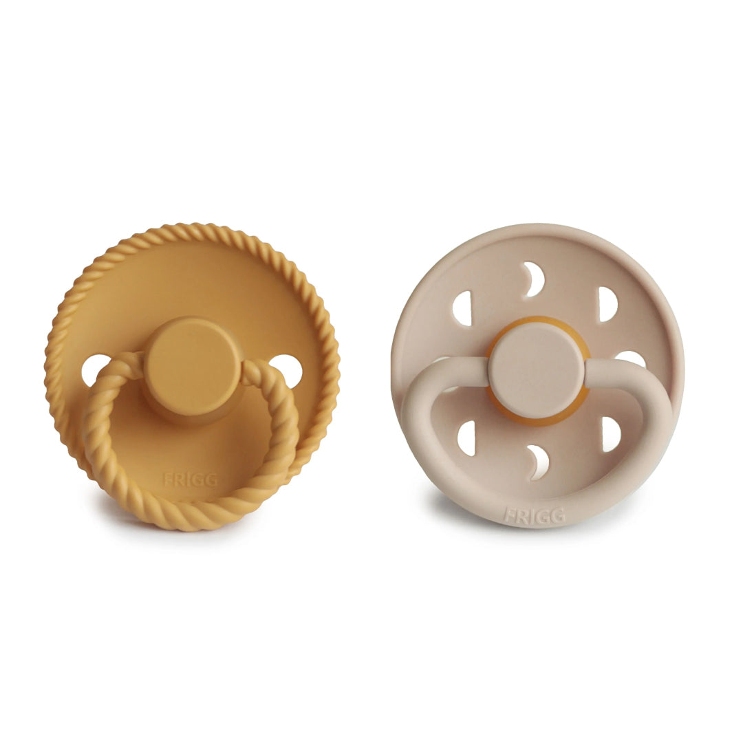 FRIGG おしゃぶり 2個セット Rope Honeygold /Moon Croissant