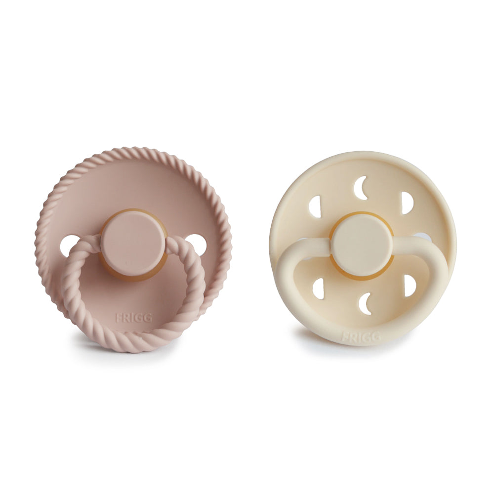 FRIGG おしゃぶり2個セット Rope Blush / Moon Cream