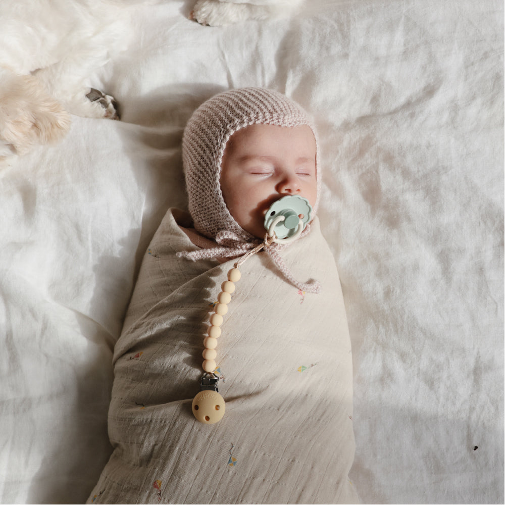 おしゃぶりクリップ Pale Yellow