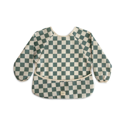 長袖 お食事エプロン Olive Check