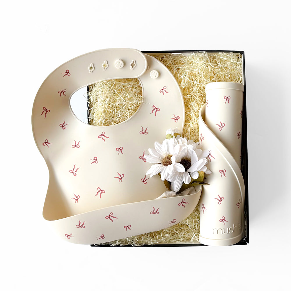 お食事エプロン＆マットセット - Bow Set