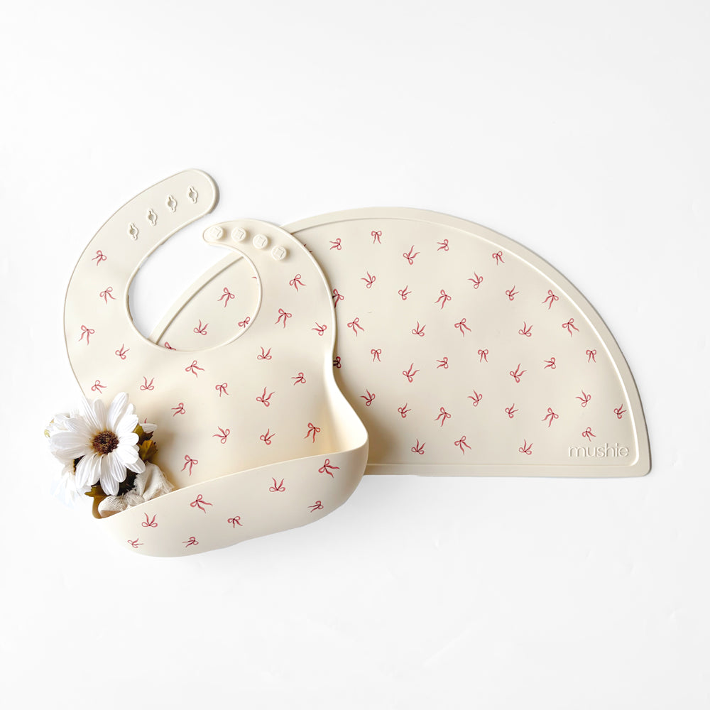 お食事エプロン＆マットセット - Bow Set