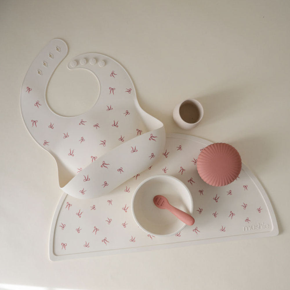 お食事エプロン＆マットセット - Bow Set