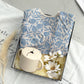 エプロン＆スナックカップセット Blue Flowers Set