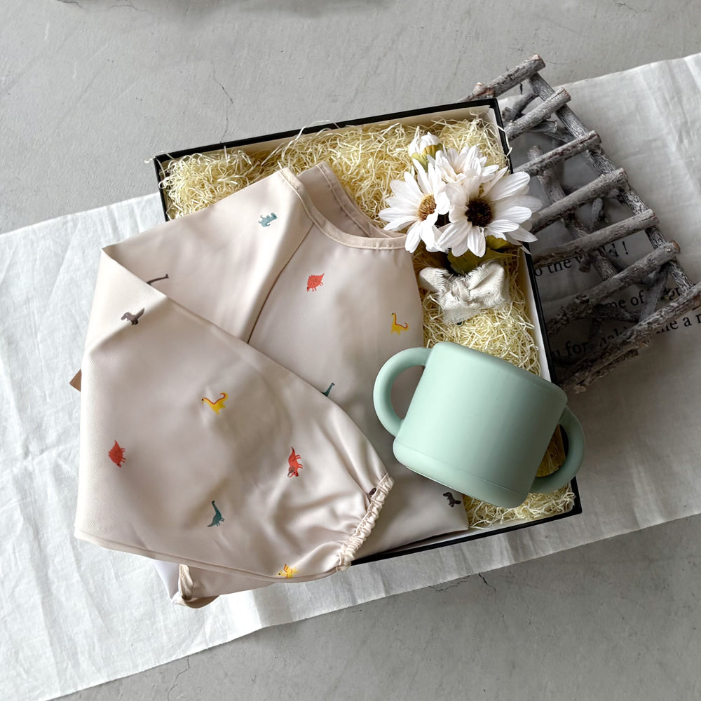 エプロン＆スナックカップセット Dinosaurs Set