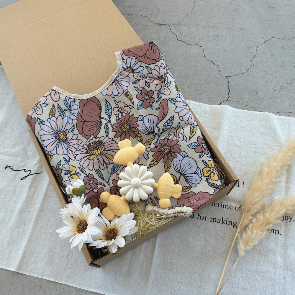 長袖エプロン＆スピナートイセット Retro Flowers Set